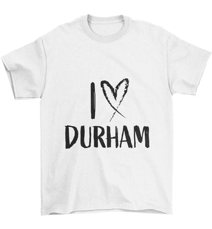 I love Durham Children's white Tshirt 12-13 Years
