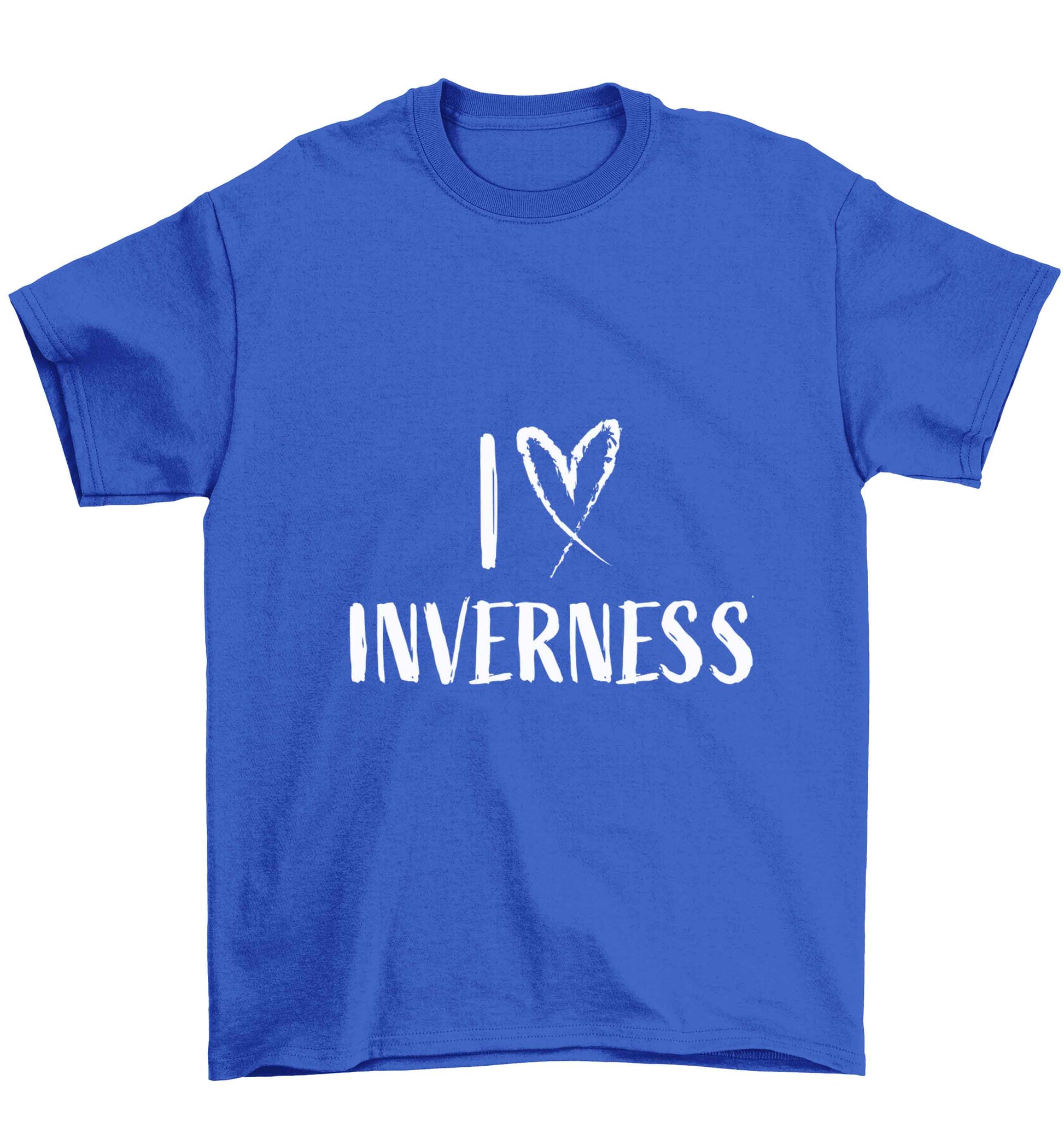 I love Inverness Children's blue Tshirt 12-13 Years