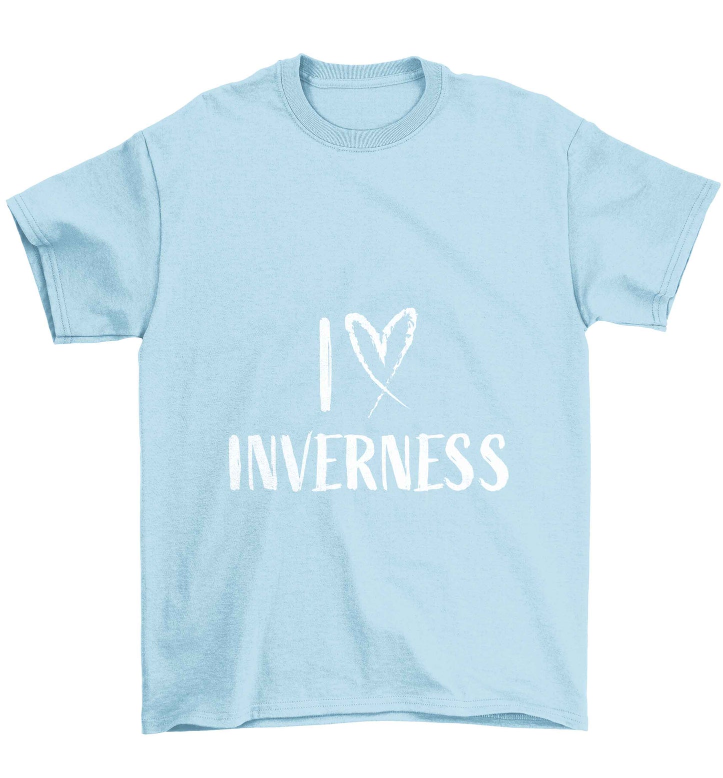 I love Inverness Children's light blue Tshirt 12-13 Years