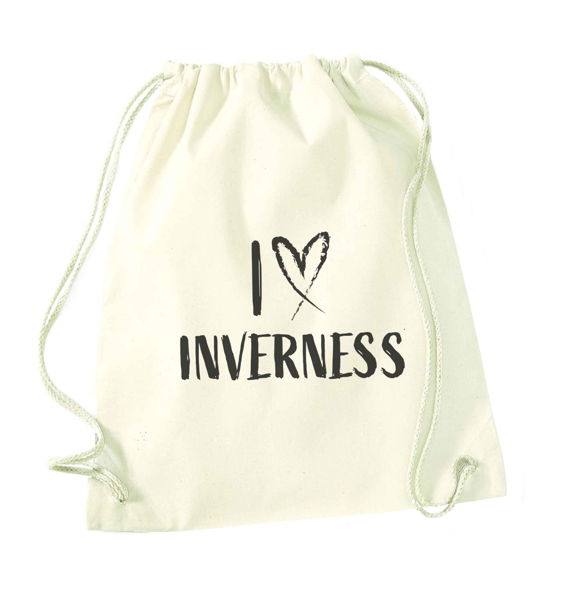I love Inverness natural drawstring bag