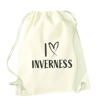 I love Inverness natural drawstring bag