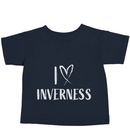 I love Inverness navy baby toddler Tshirt 2 Years