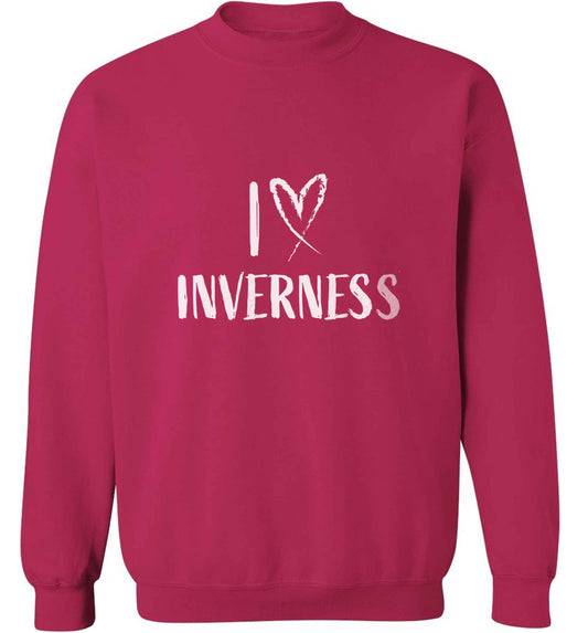 I love Inverness adult's unisex pink sweater 2XL