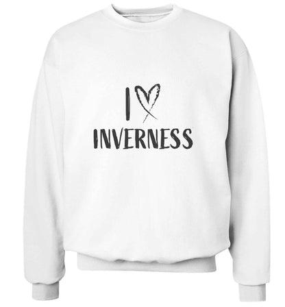 I love Inverness adult's unisex white sweater 2XL