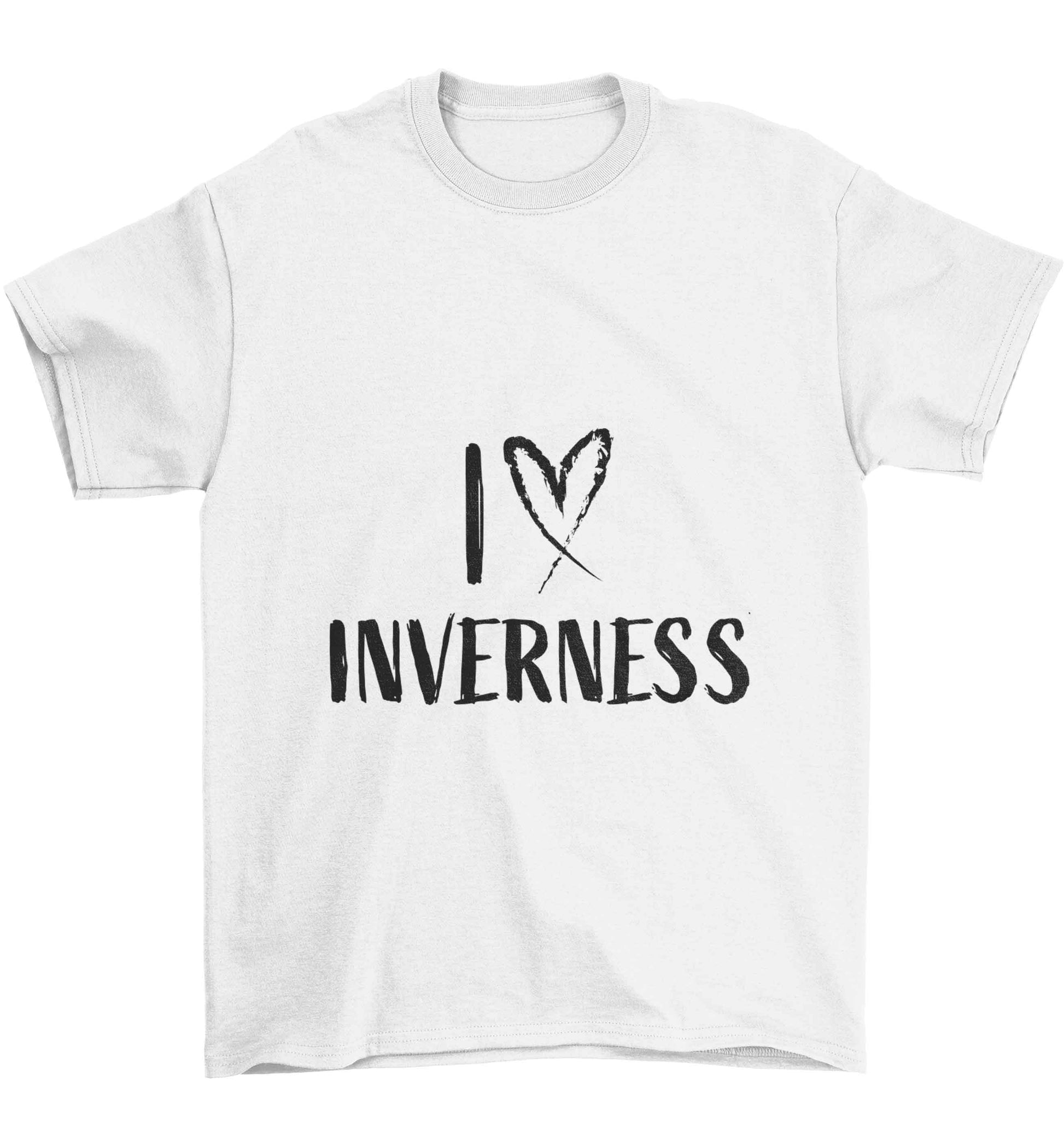 I love Inverness Children's white Tshirt 12-13 Years