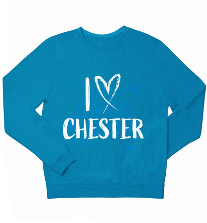 I love Chester children's blue sweater 12-13 Years