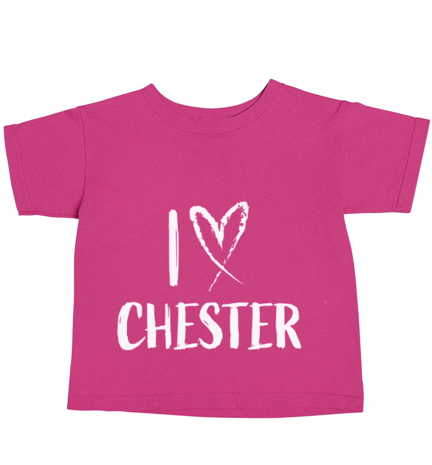 I love Chester pink baby toddler Tshirt 2 Years