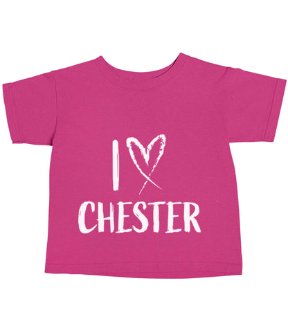 I love Chester pink baby toddler Tshirt 2 Years