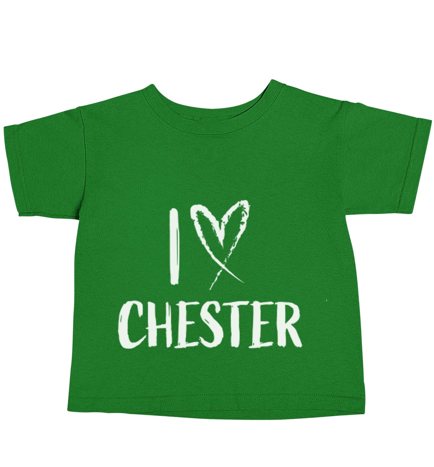 I love Chester green baby toddler Tshirt 2 Years