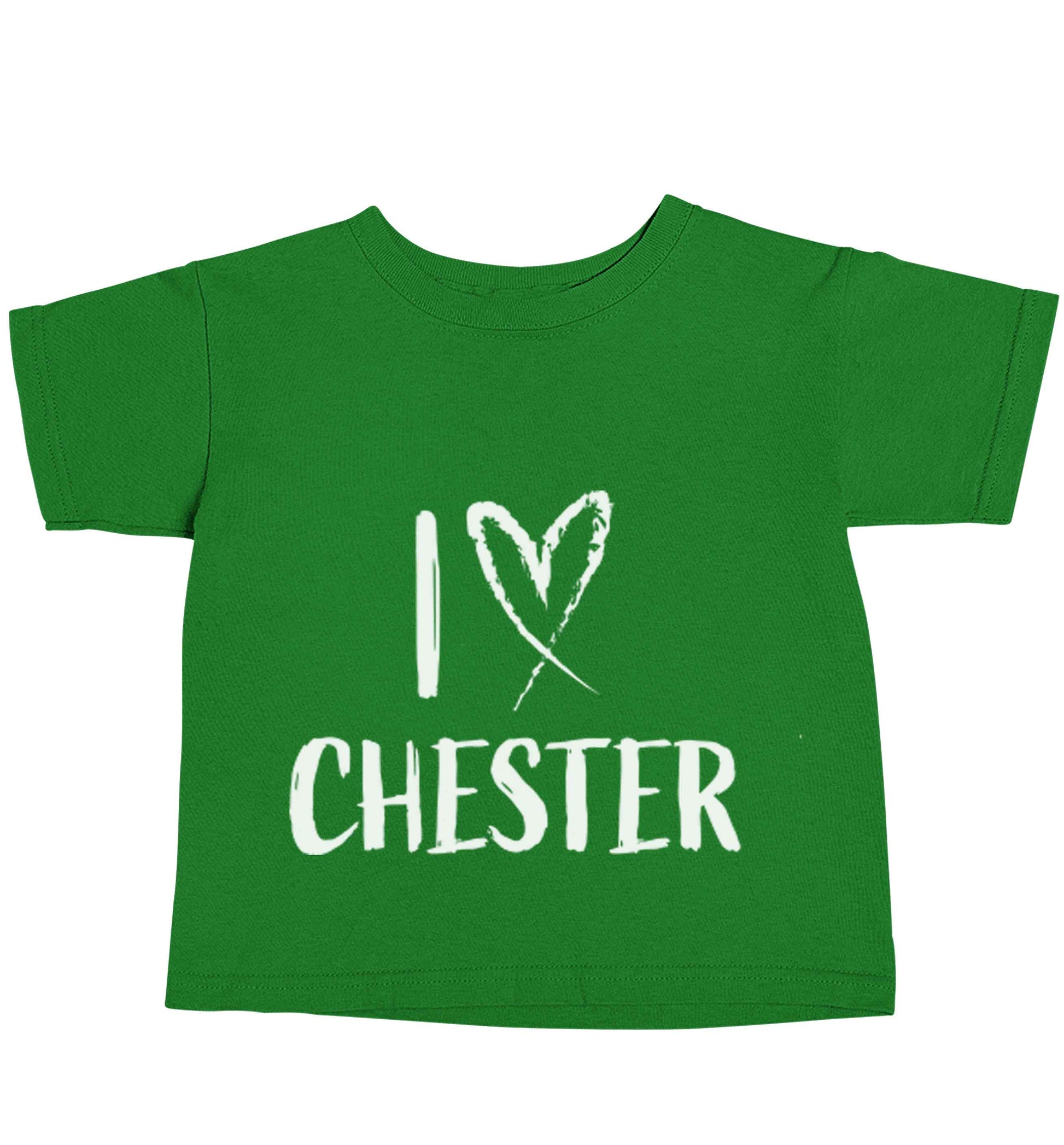 I love Chester green baby toddler Tshirt 2 Years