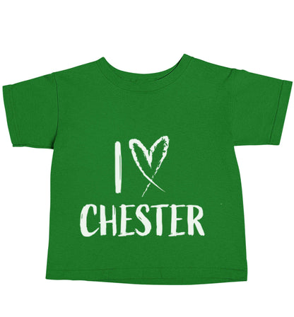 I love Chester green baby toddler Tshirt 2 Years