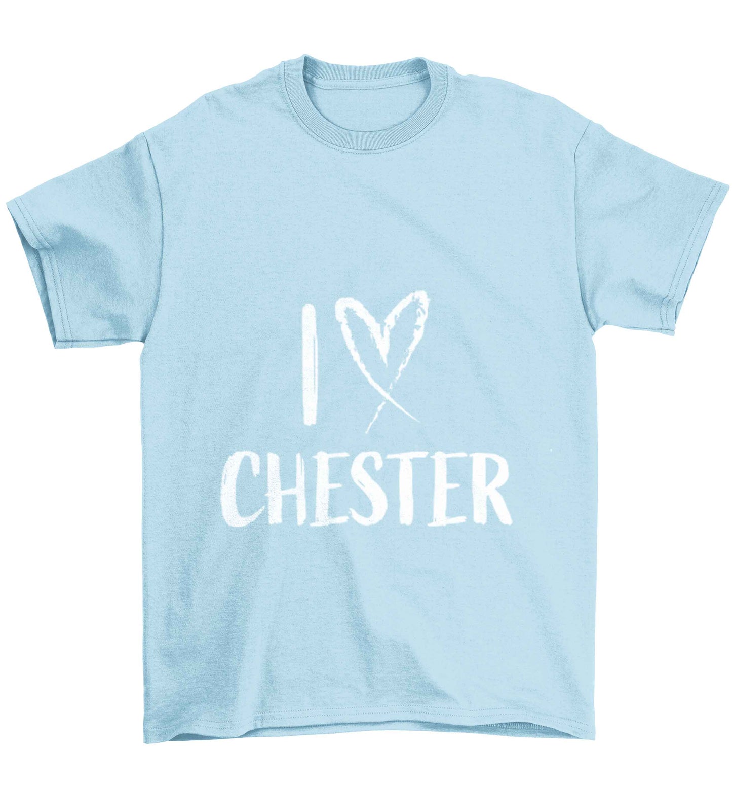 I love Chester Children's light blue Tshirt 12-13 Years