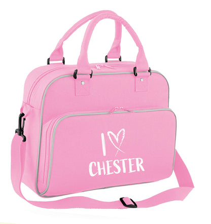 I love Chester children's dance bag baby pink