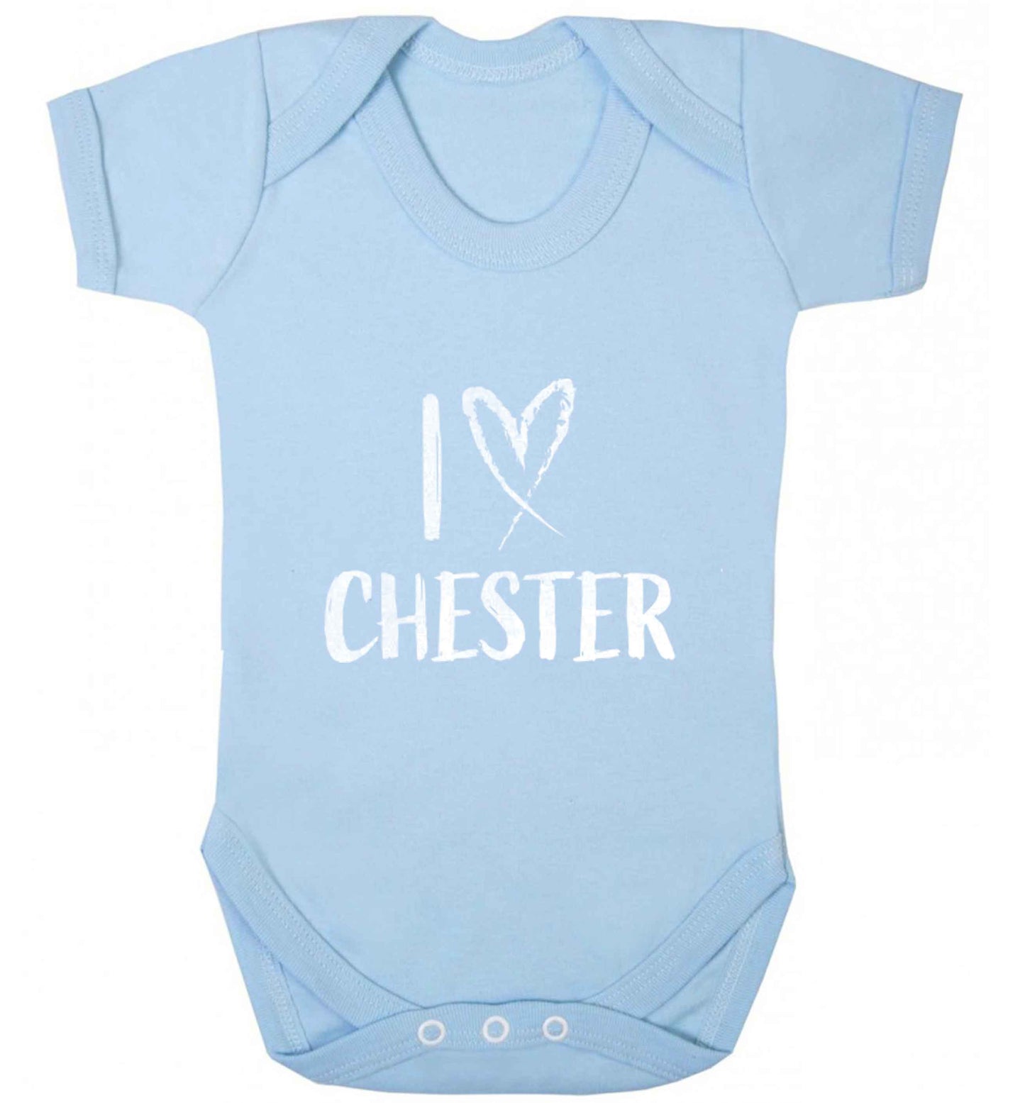 I love Chester baby vest pale blue 18-24 months