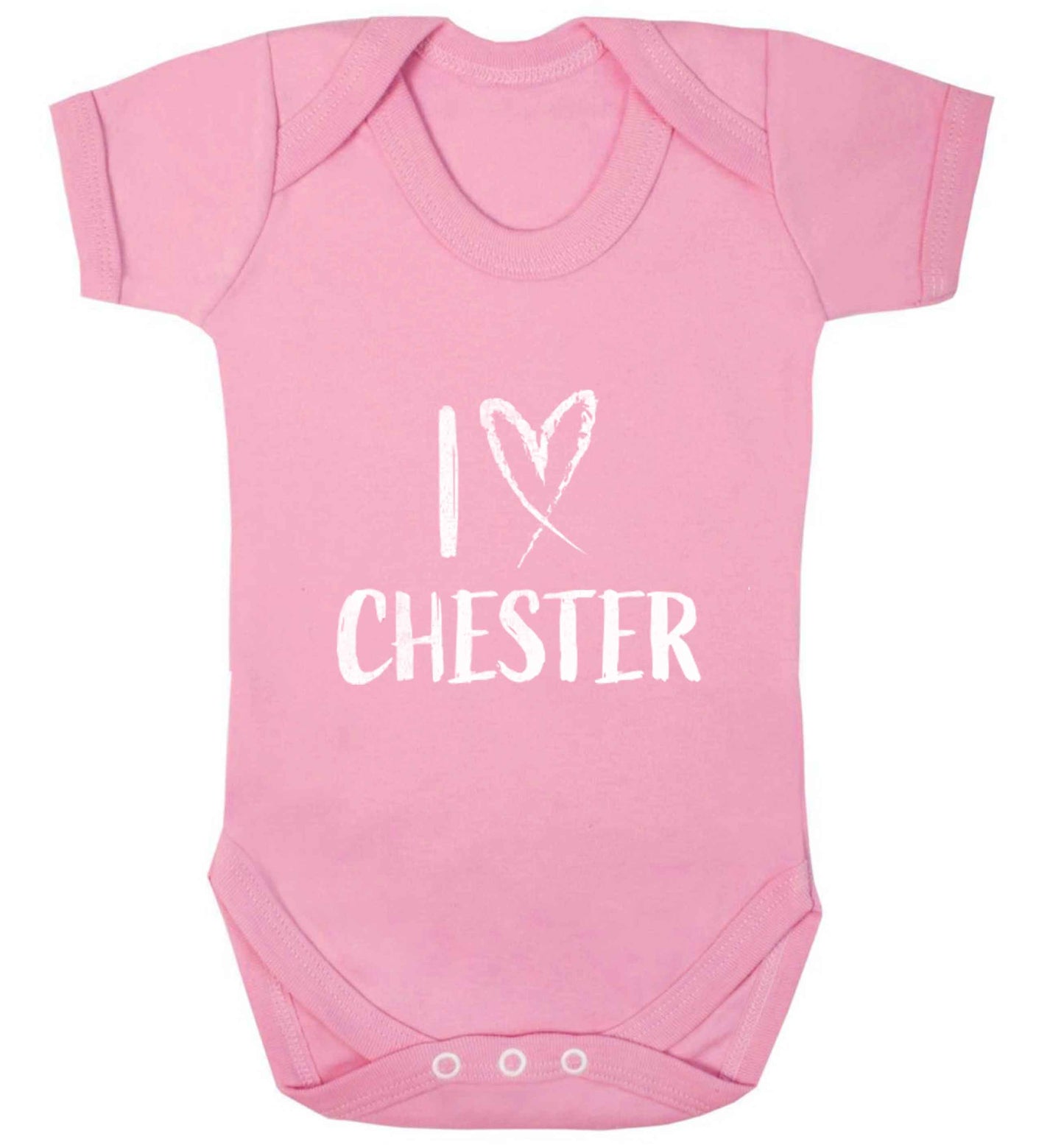 I love Chester baby vest pale pink 18-24 months