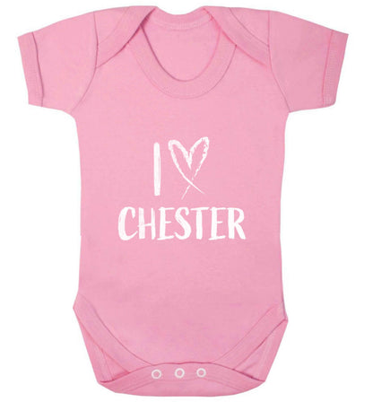 I love Chester baby vest pale pink 18-24 months