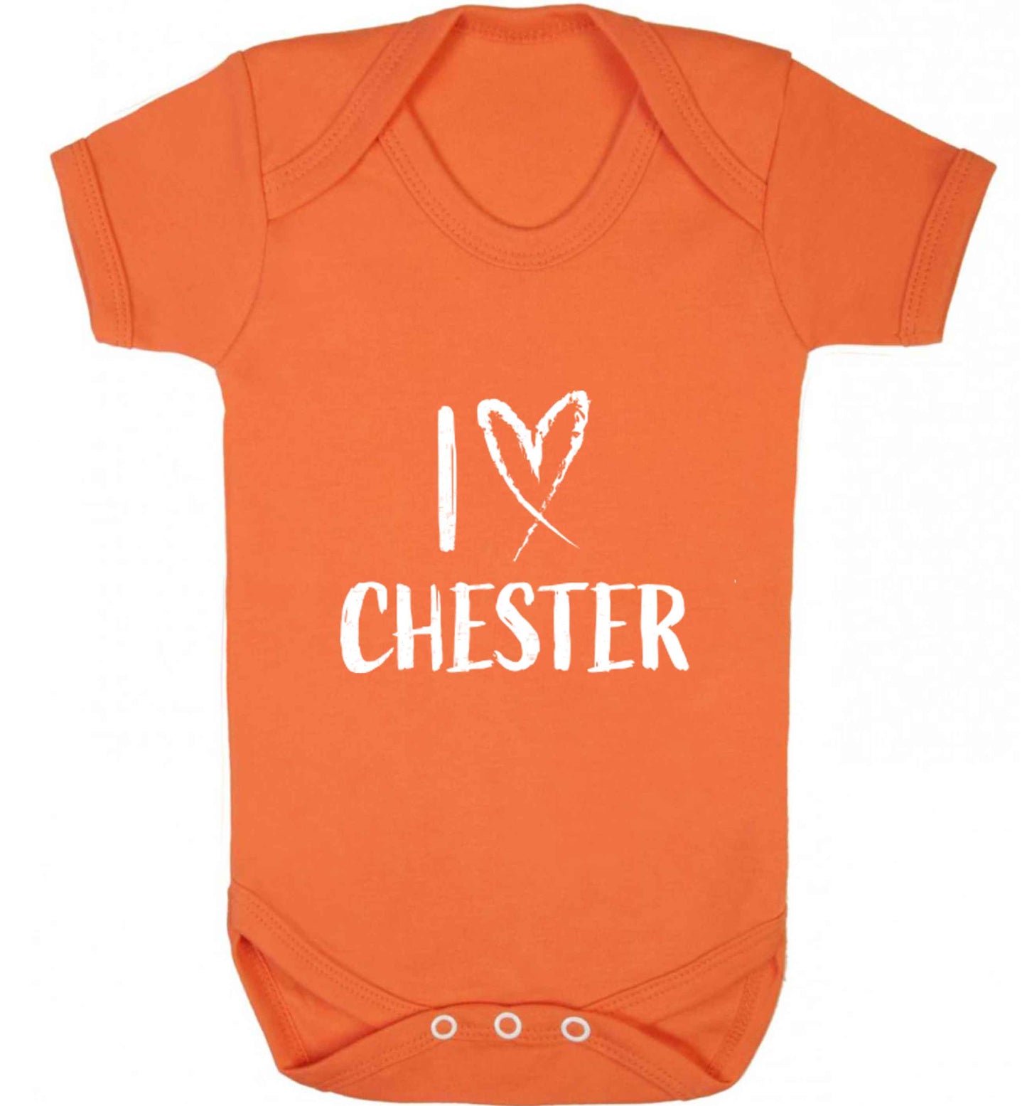 I love Chester baby vest orange 18-24 months
