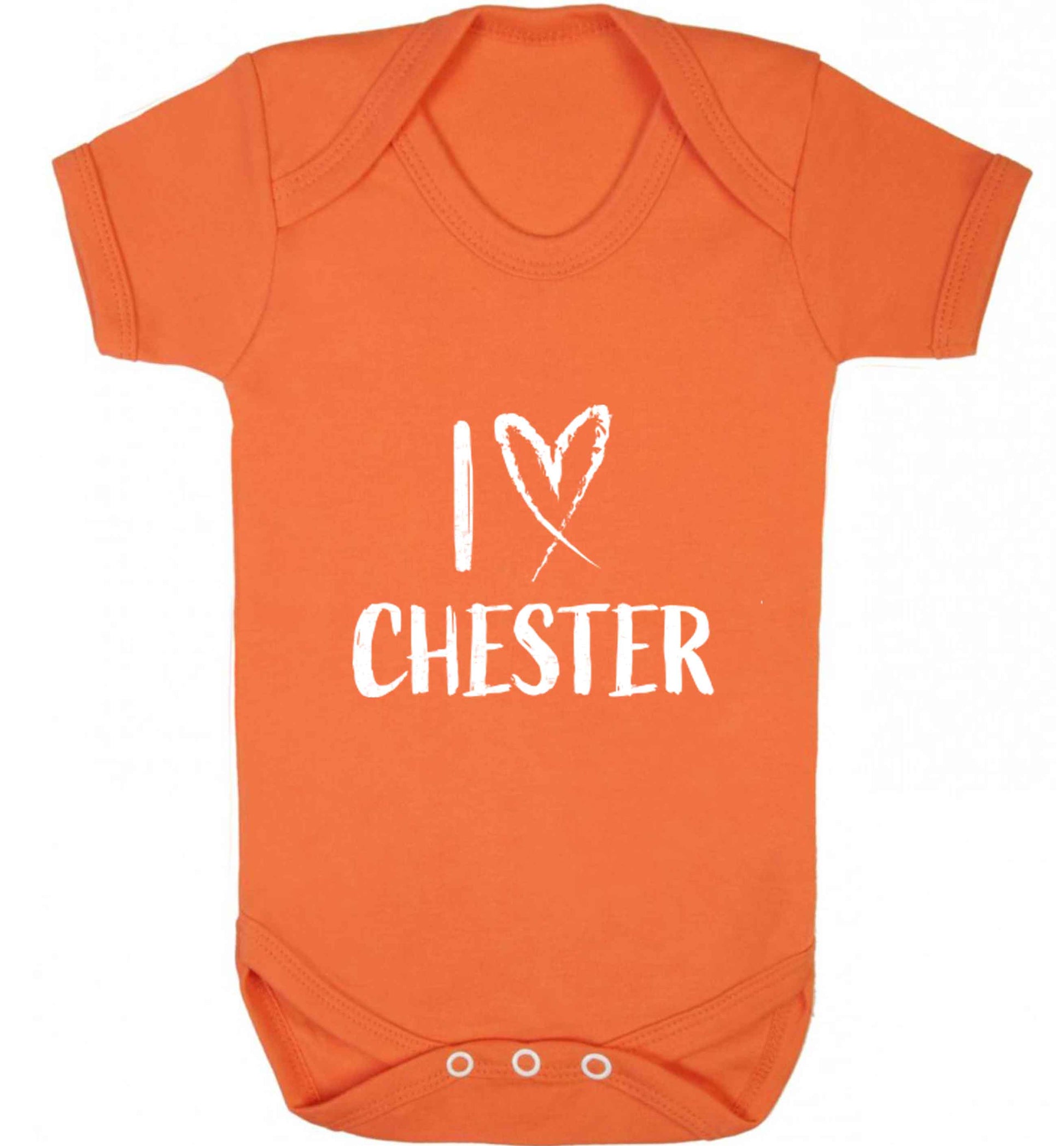 I love Chester baby vest orange 18-24 months