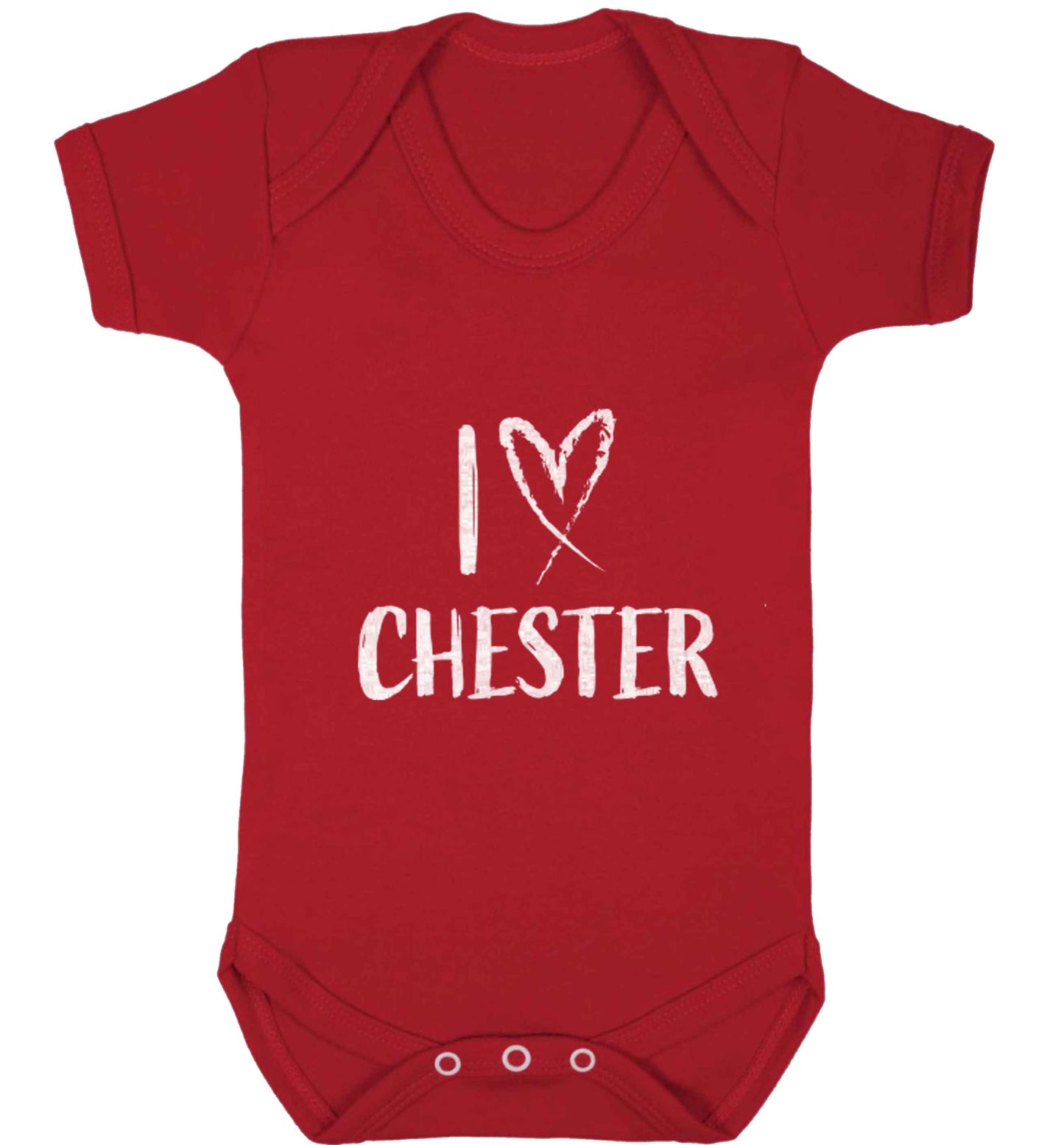 I love Chester baby vest red 18-24 months