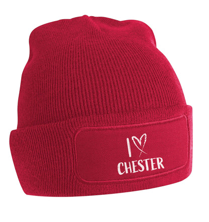 I love Chester beanie hat