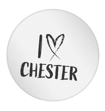 I love Chester 24 @ 45mm matt circle stickers