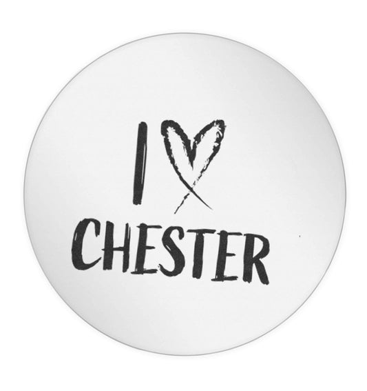 I love Chester 24 @ 45mm matt circle stickers