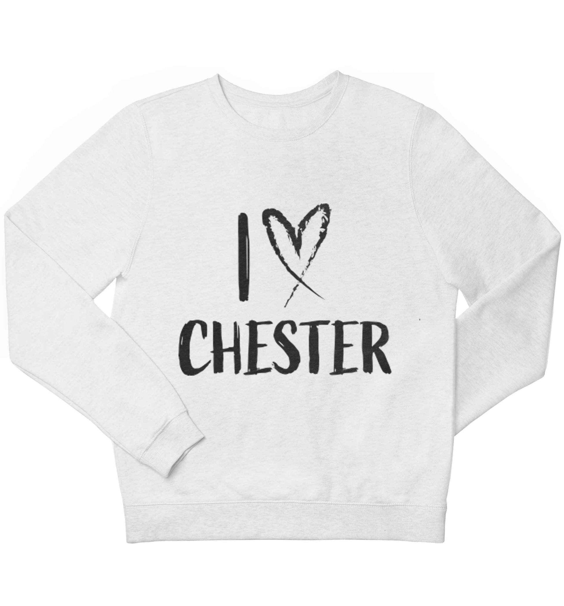 I love Chester children's white sweater 12-13 Years