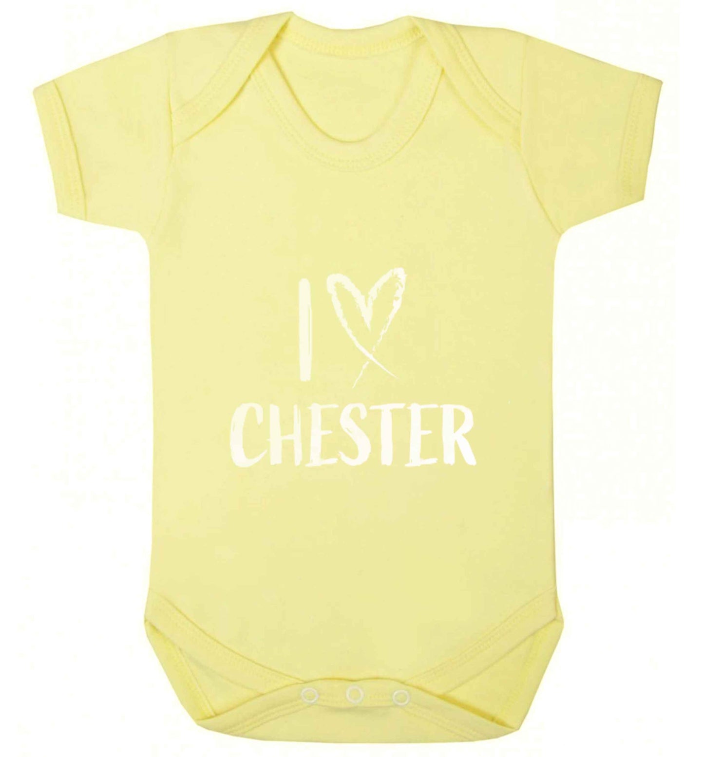 I love Chester baby vest pale yellow 18-24 months