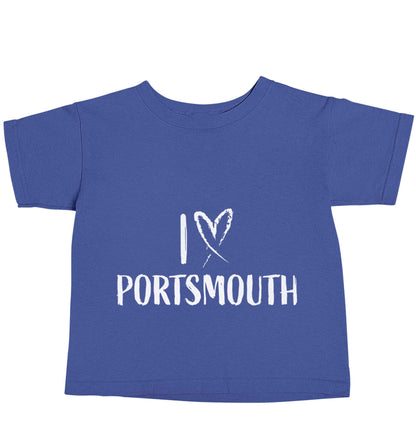 I love Portsmouth blue baby toddler Tshirt 2 Years