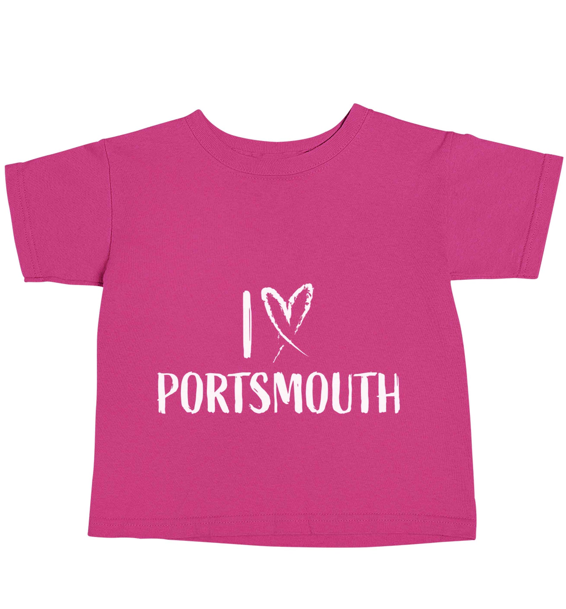 I love Portsmouth pink baby toddler Tshirt 2 Years