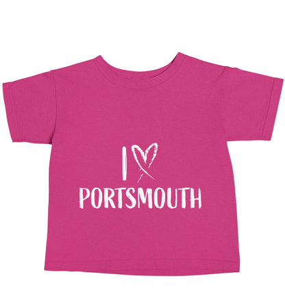 I love Portsmouth pink baby toddler Tshirt 2 Years