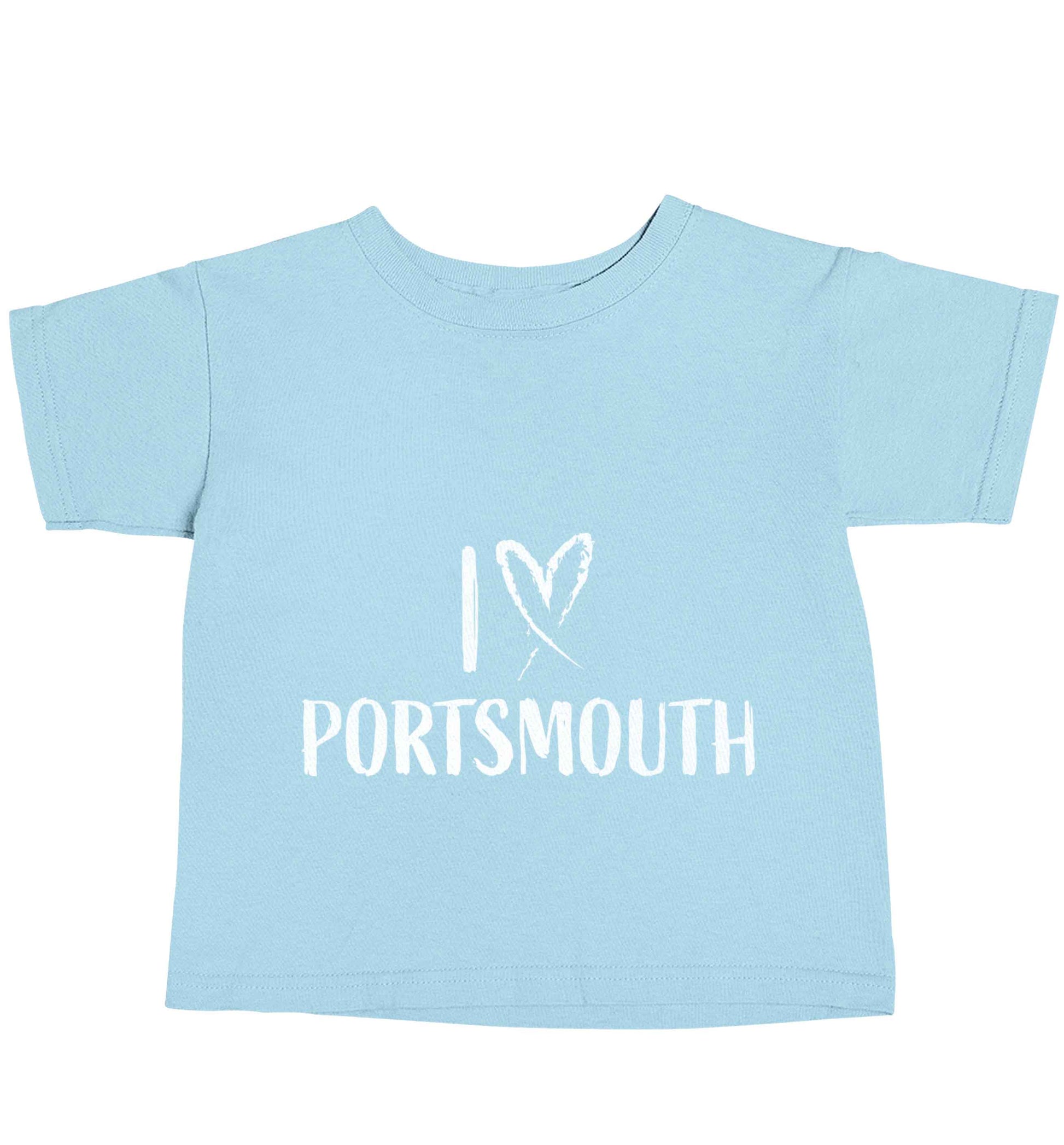 I love Portsmouth light blue baby toddler Tshirt 2 Years