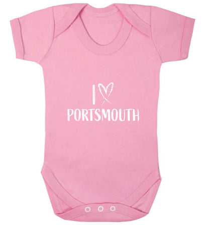 I love Portsmouth baby vest pale pink 18-24 months