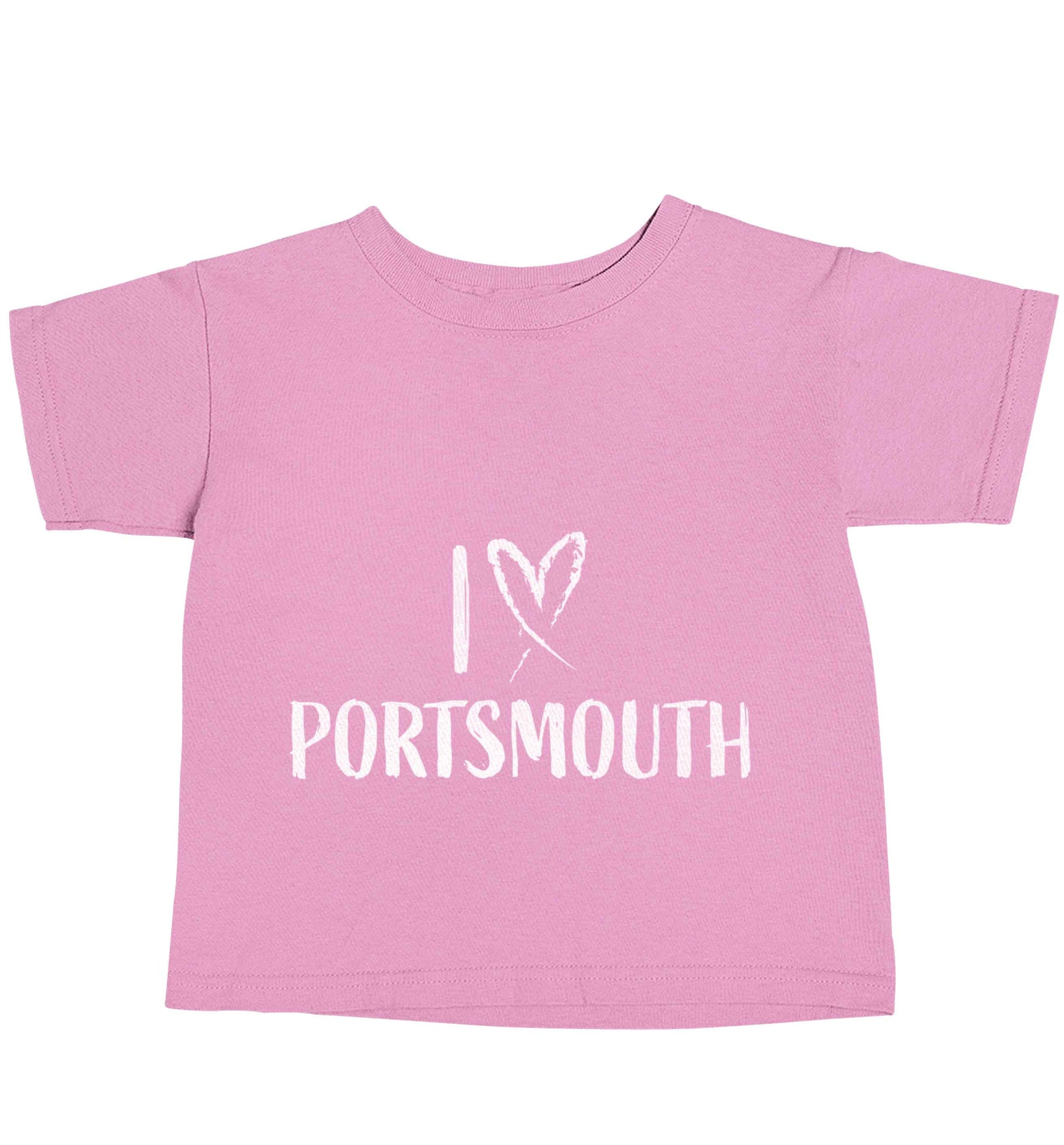 I love Portsmouth light pink baby toddler Tshirt 2 Years