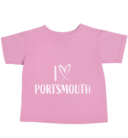 I love Portsmouth light pink baby toddler Tshirt 2 Years