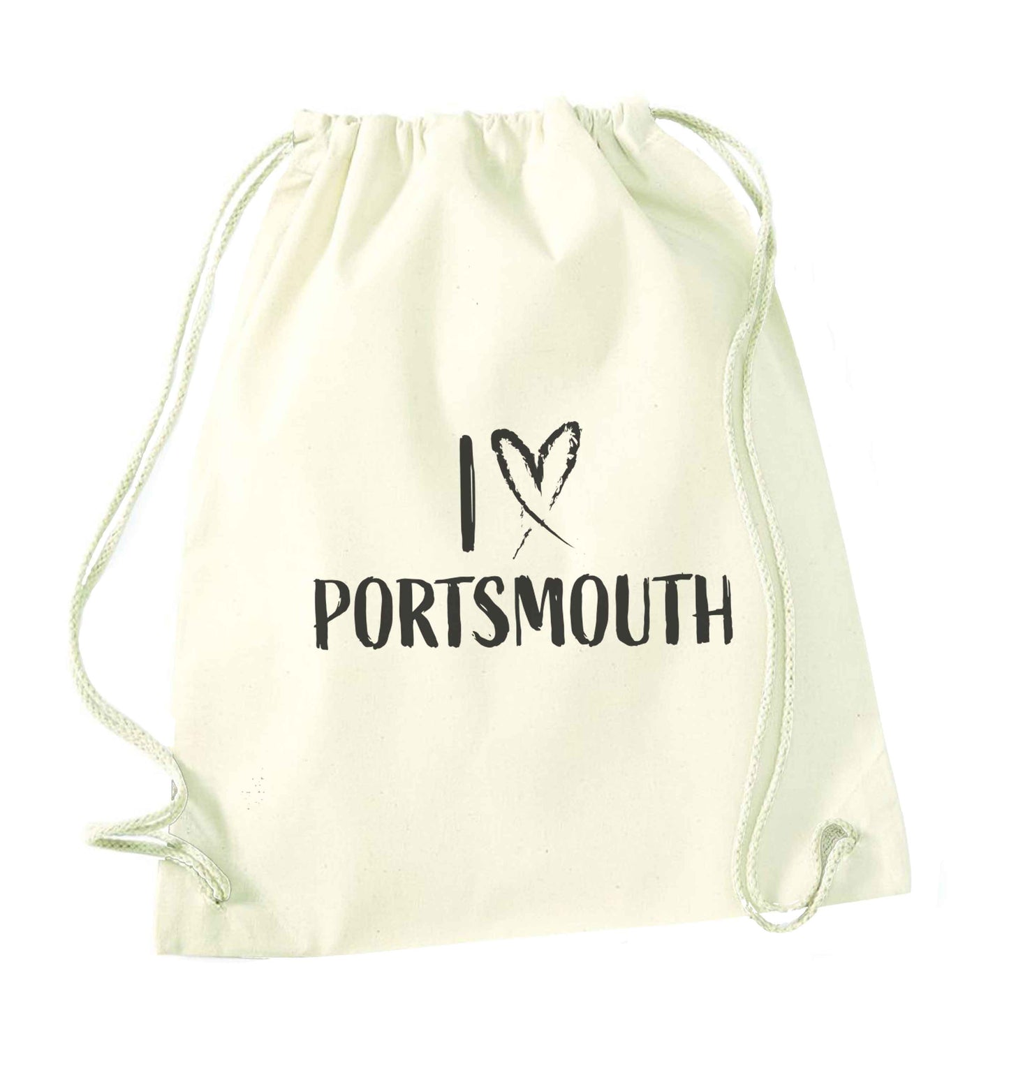 I love Portsmouth natural drawstring bag