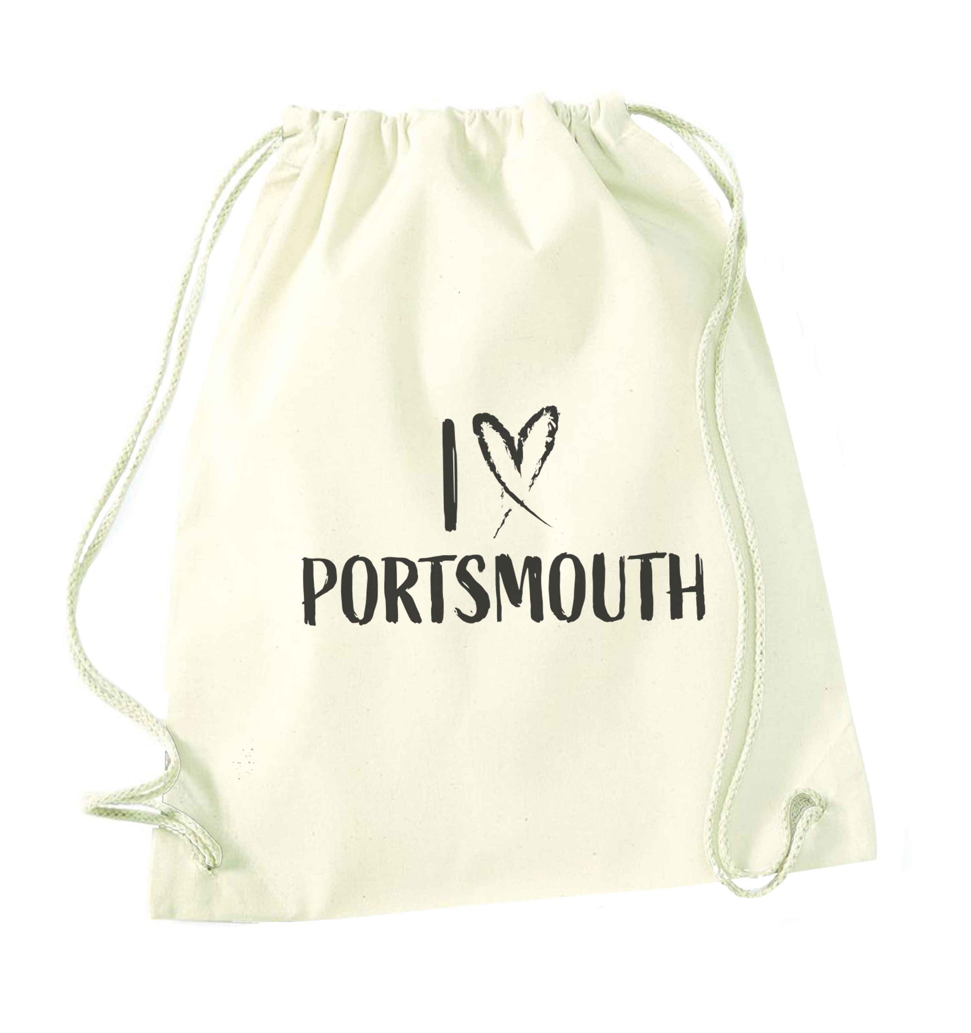 I love Portsmouth natural drawstring bag