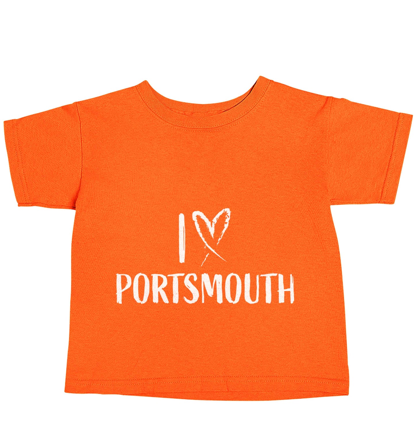 I love Portsmouth orange baby toddler Tshirt 2 Years