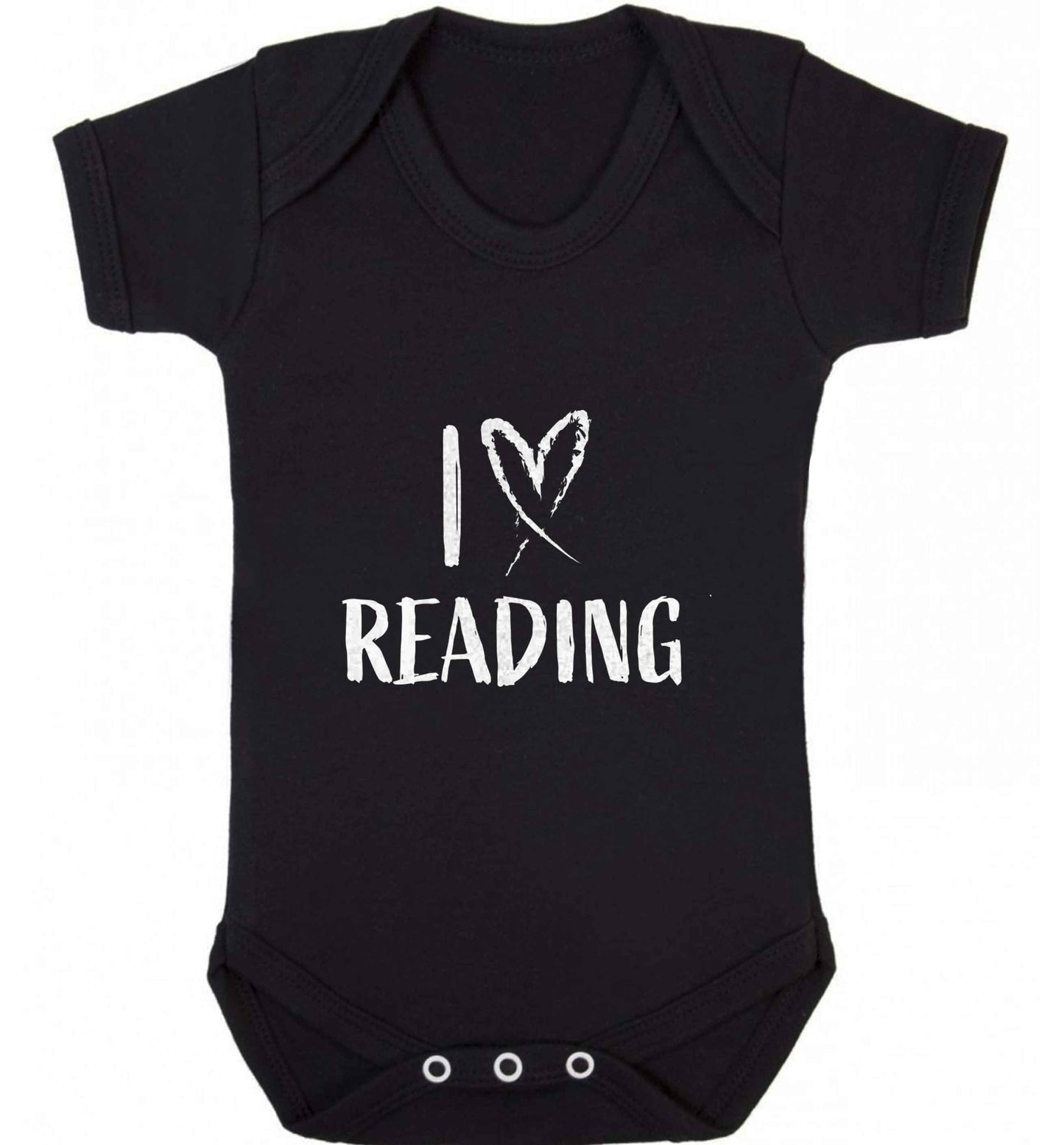 I love Reading baby vest black 18-24 months