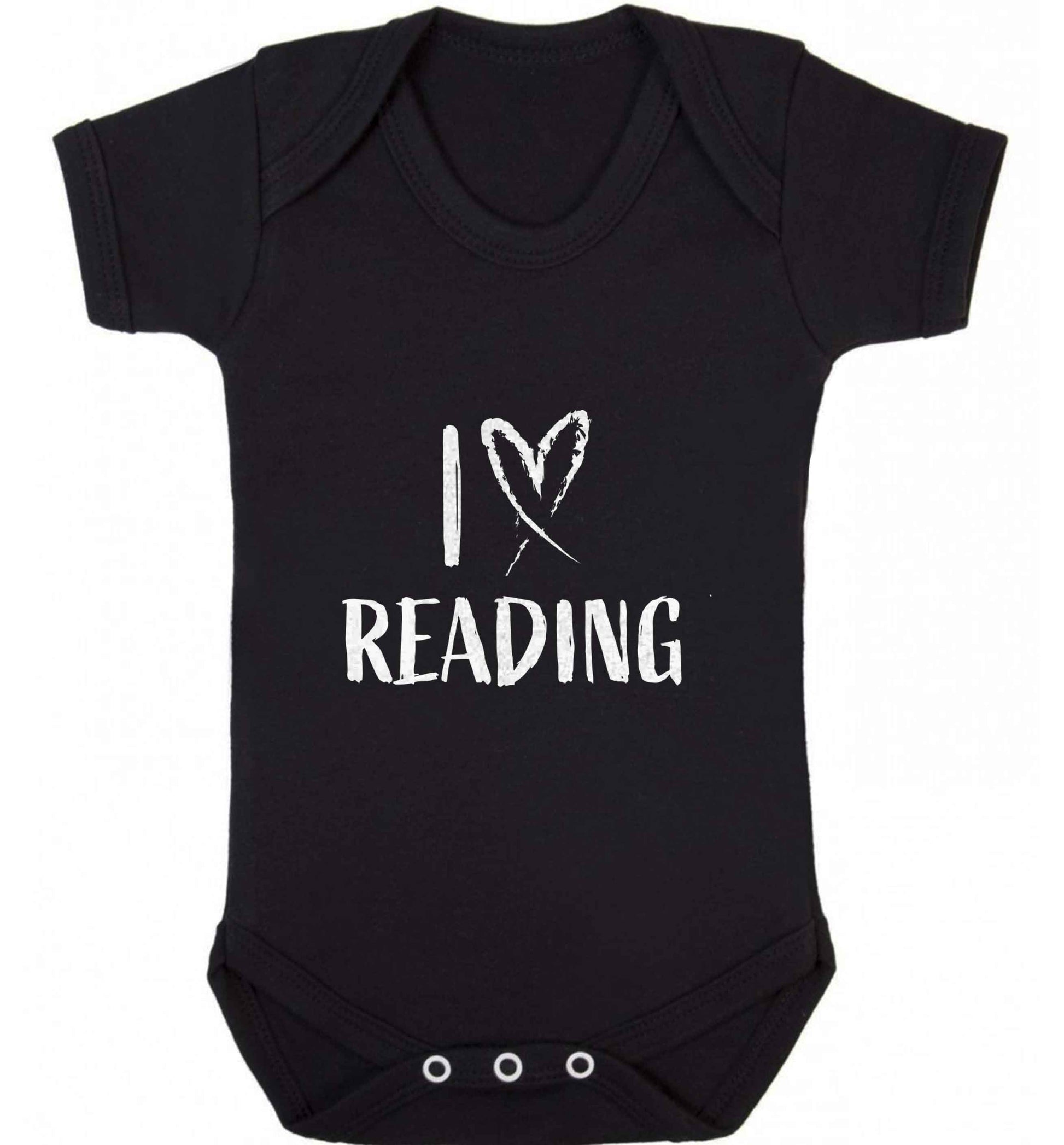 I love Reading baby vest black 18-24 months