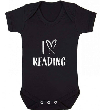 I love Reading baby vest black 18-24 months