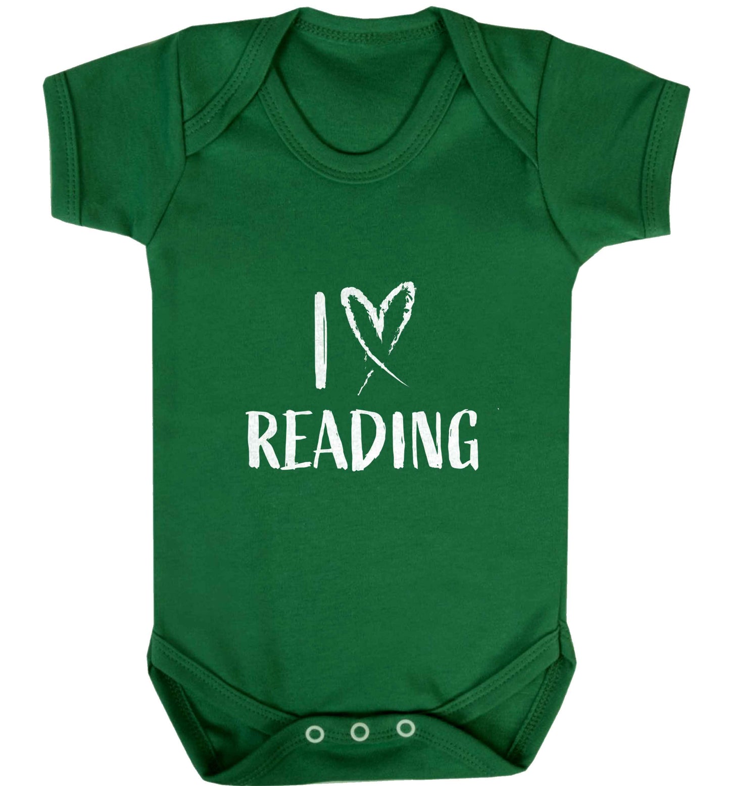I love Reading baby vest green 18-24 months