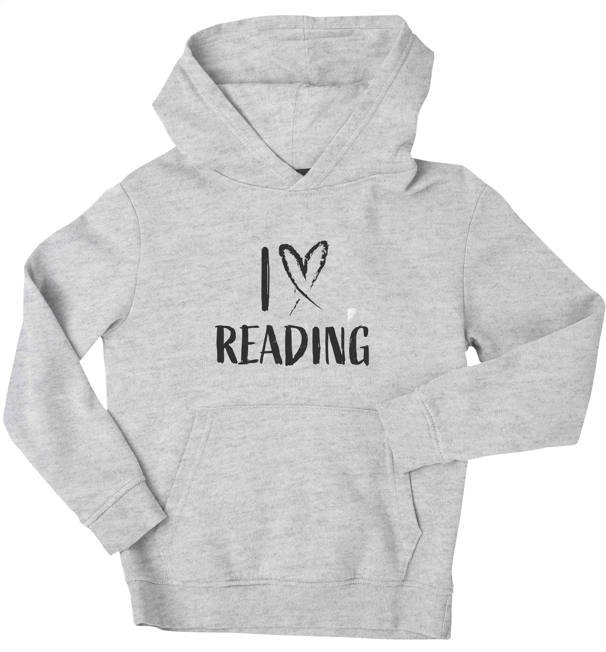 I love Reading children's grey hoodie 12-13 Years