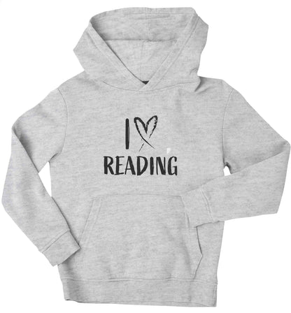 I love Reading children's grey hoodie 12-13 Years