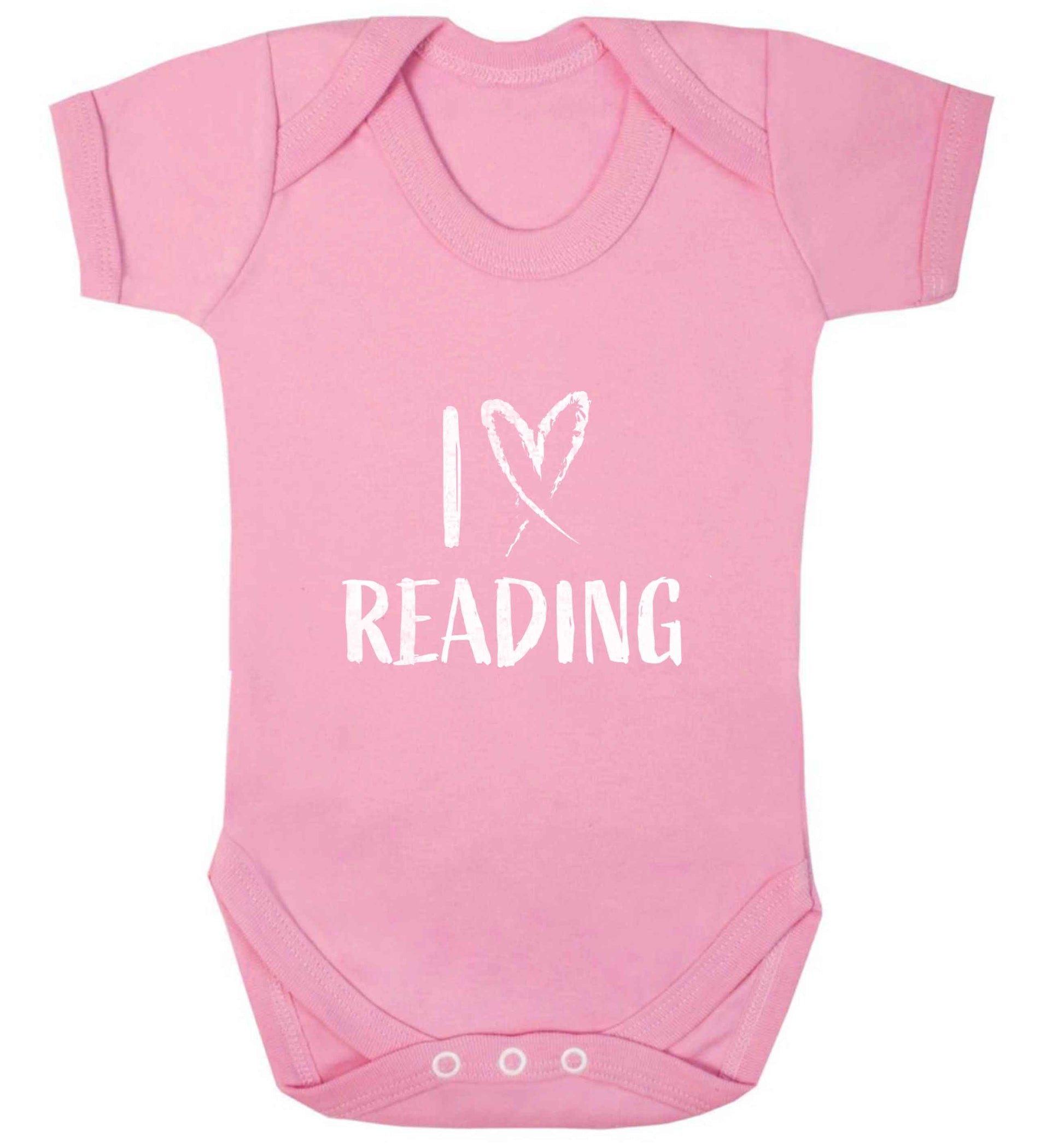 I love Reading baby vest pale pink 18-24 months
