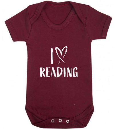 I love Reading baby vest maroon 18-24 months