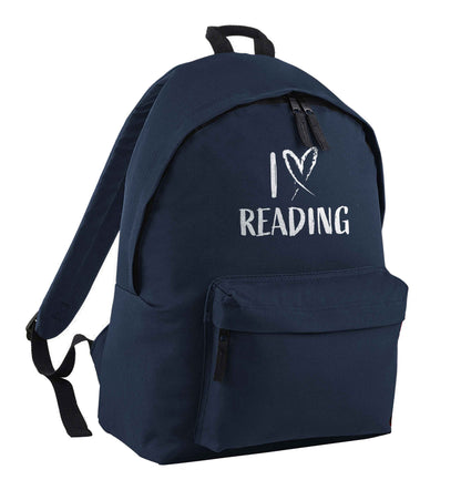 I love Reading navy children's backpack