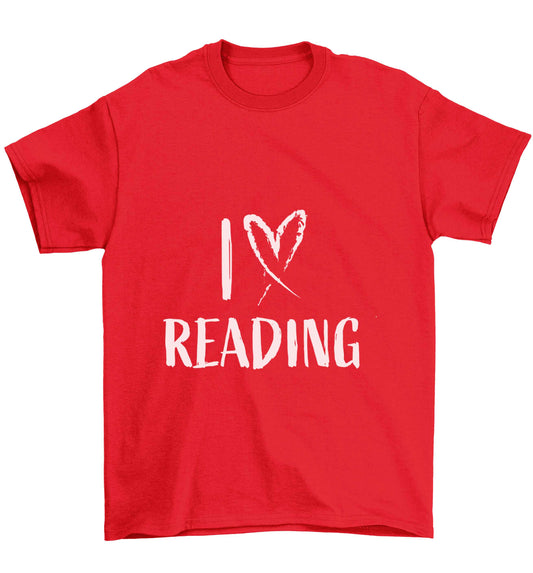 I love Reading Children's red Tshirt 12-13 Years