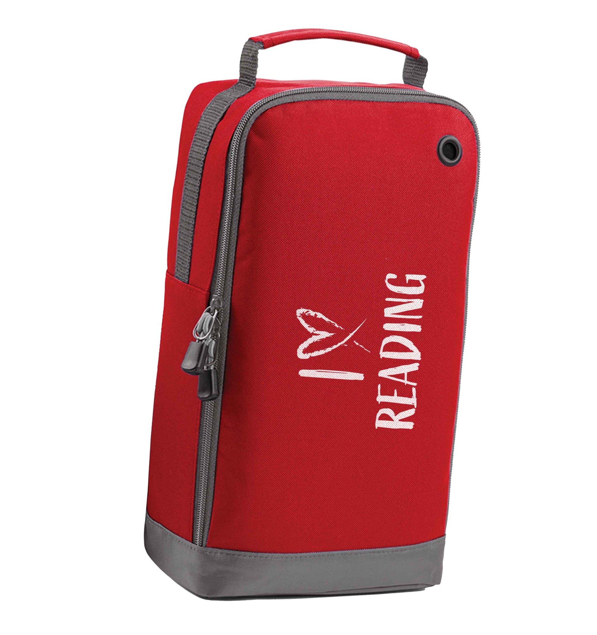 I love Reading red sports shoe bag horizontal print