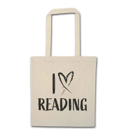 I love Reading natural tote bag